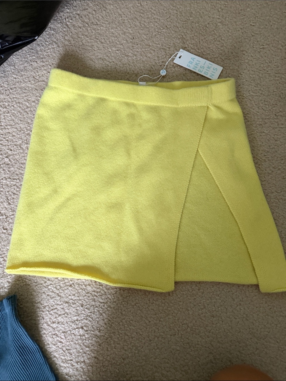 Bright Yellow Women's Knit Wrap Skirt